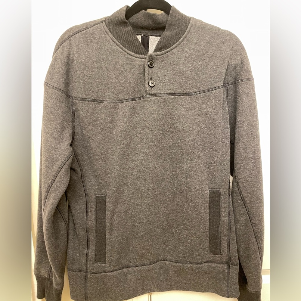 Lululemon pullover sweater grey with hoodie pocket
